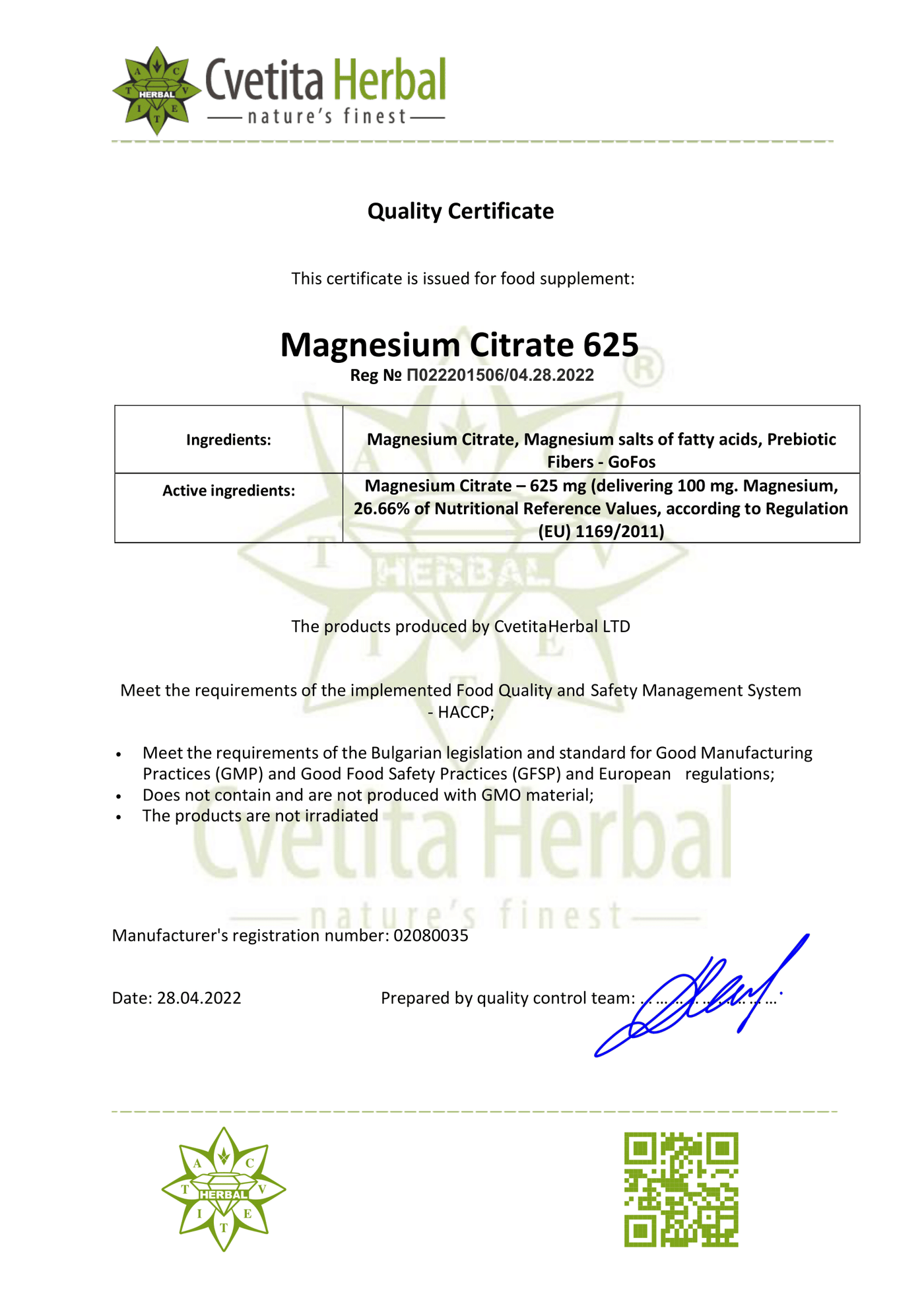 Magnesium Citrate